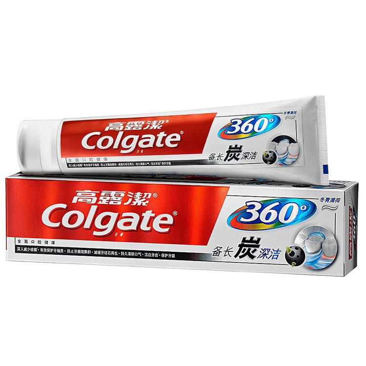 高露洁360度备长炭深洁牙膏120g/支