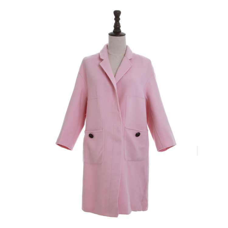 慧之芳ulzlfan双面羊毛中长大衣hh5029